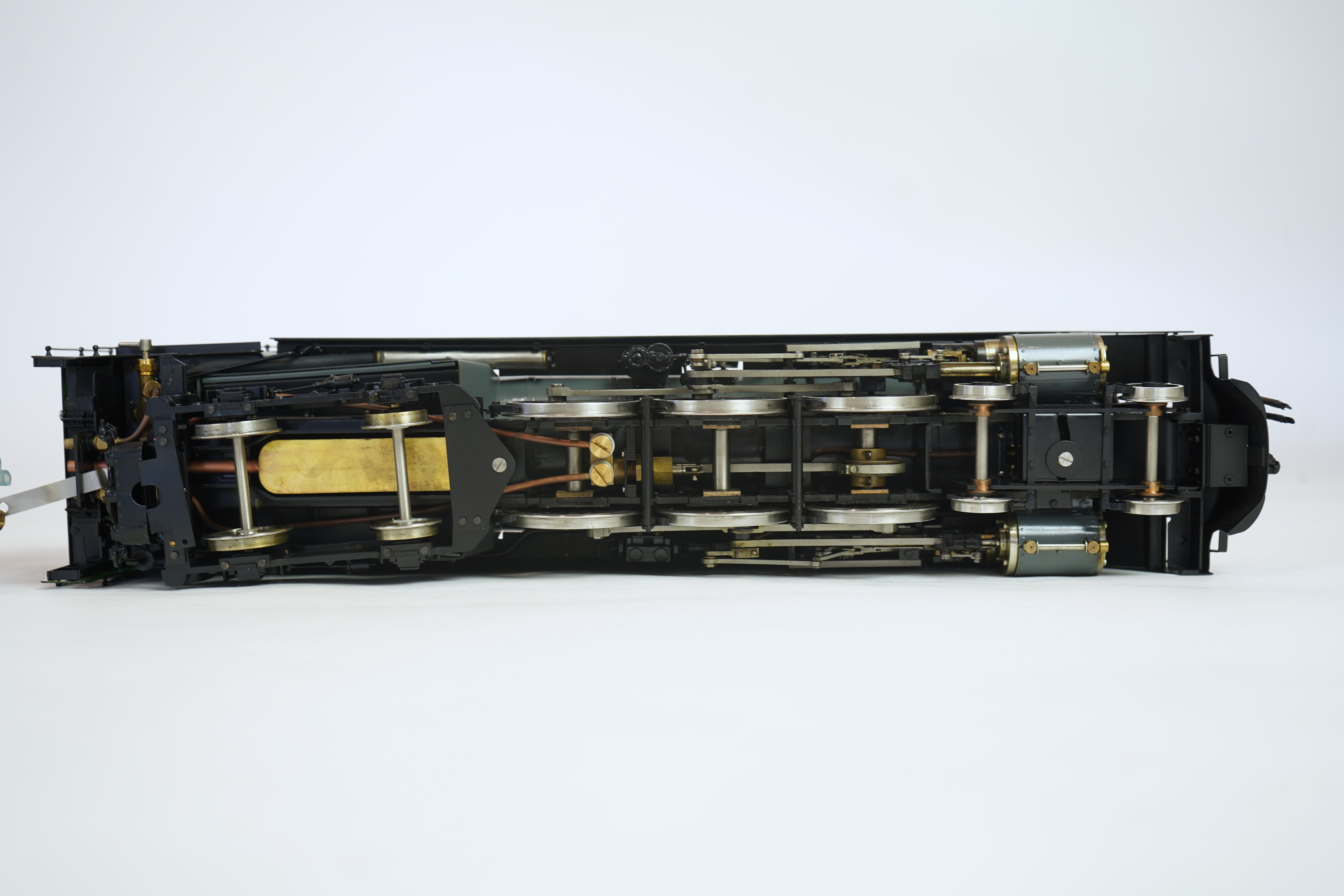 A Gauge One Accucraft Models live steam model of Canadian Pacific 2860, 4-6-4 locomotive with bogie tender, spirit fired working two cylinder motion, hand pump and axle pump, etc.